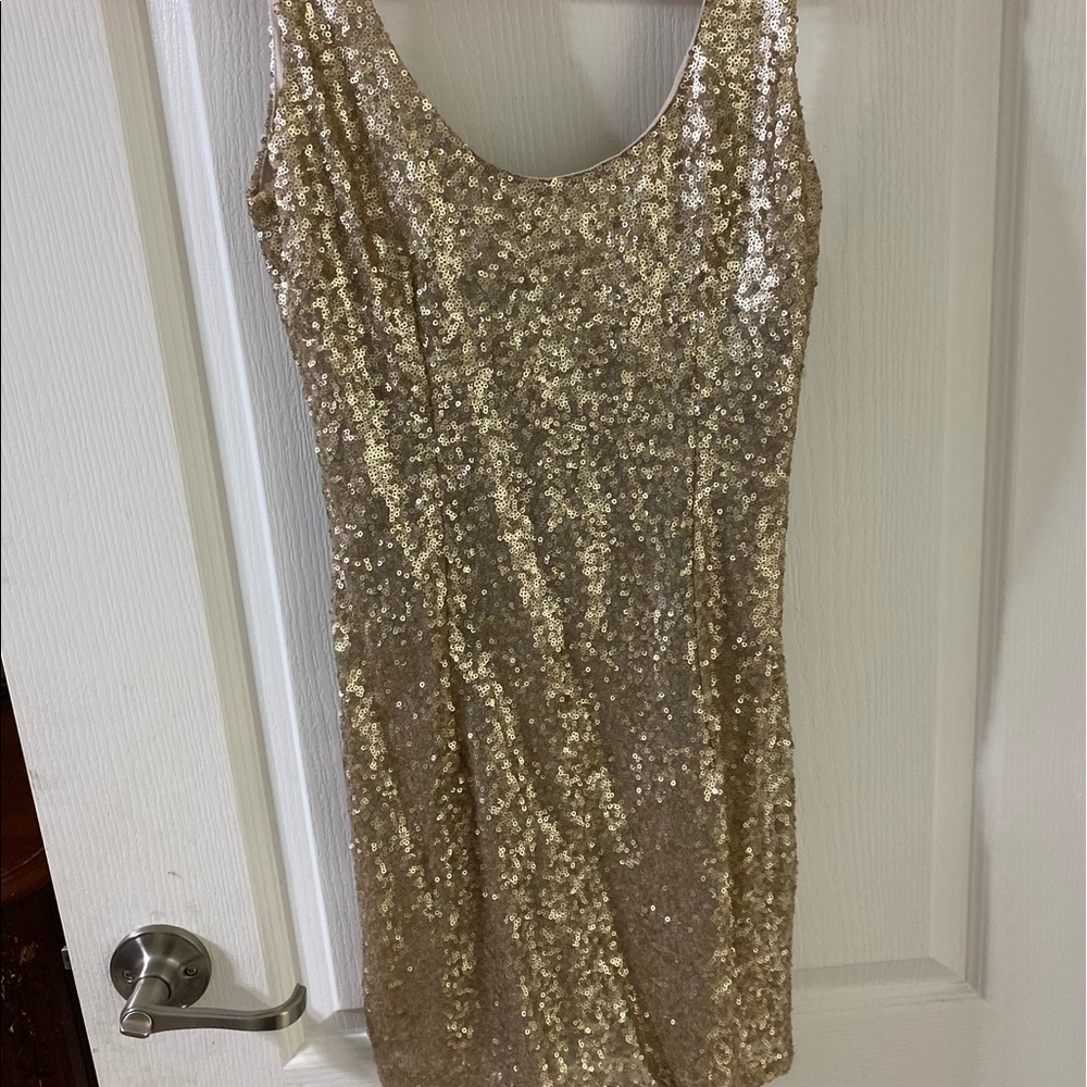 Tobi Gold sequin dress